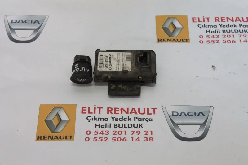 Renault Megane 2 Start - Stop Düğmesi Ve Kart Kart Yuvası Çıkma Orjinal 2004 - 2008